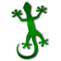 Gecko With Shadow Lip Art Man PNG Image