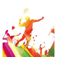 Download Of Silhouettes Badminton Playing People Free HD Image Clipart ...