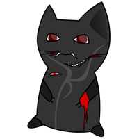 Black Cat Cartoon Caricature Man PNG Image