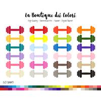 Workout Rainbow Dumbbell Digital Illustrations Gym PNG Image