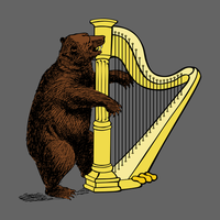 Bear And Harp PNG Image