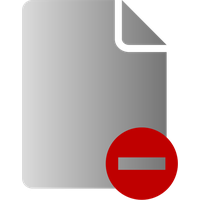 Grayscale Delete File Icon Man PNG Image