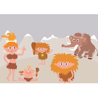 Caveman'S Family PNG Image