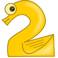 Numbers Animal Number Two At Clker Vector Sunflower PNG Image