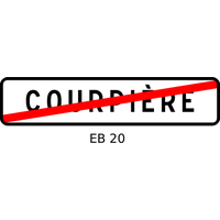 Of Exit From Urban Area Traffic Information Sign In France PNG Image