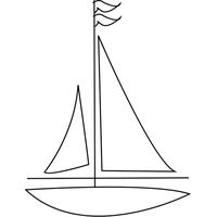 Line Of Sailboat PNG Image