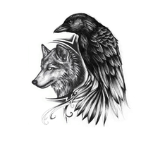 Tattoo Indian Wolf Common Indianer Drawing Raven PNG Image