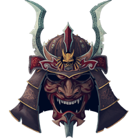 Tattoo Oni Mask Samurai Japan Transparent PNG Image